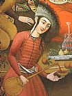 Persian woman pouring wine by Unknown Artist